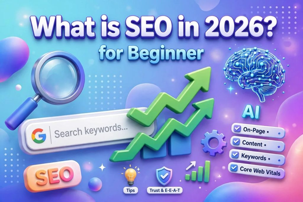 What is SEO in 2026 for Beginner - Complete guide to ranking, AI SEO, on-page, content and keywords